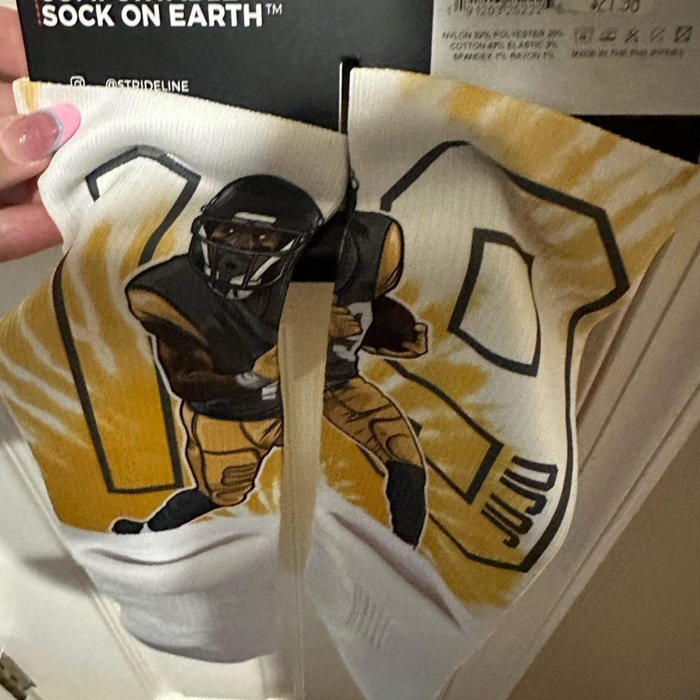 Men's Steelers Graphic Socks - Black and Gold JuJu
